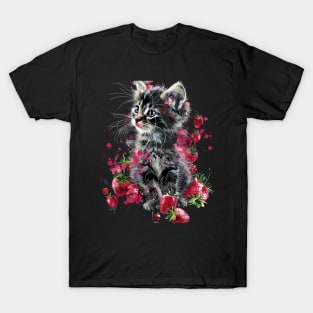 Cat Strawberry Surprises T-Shirt